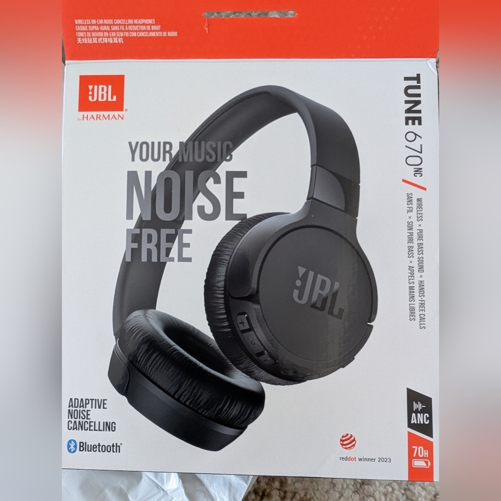 JBL Headphones Tune 670 ANC USB-C Wireless Bluetooth
